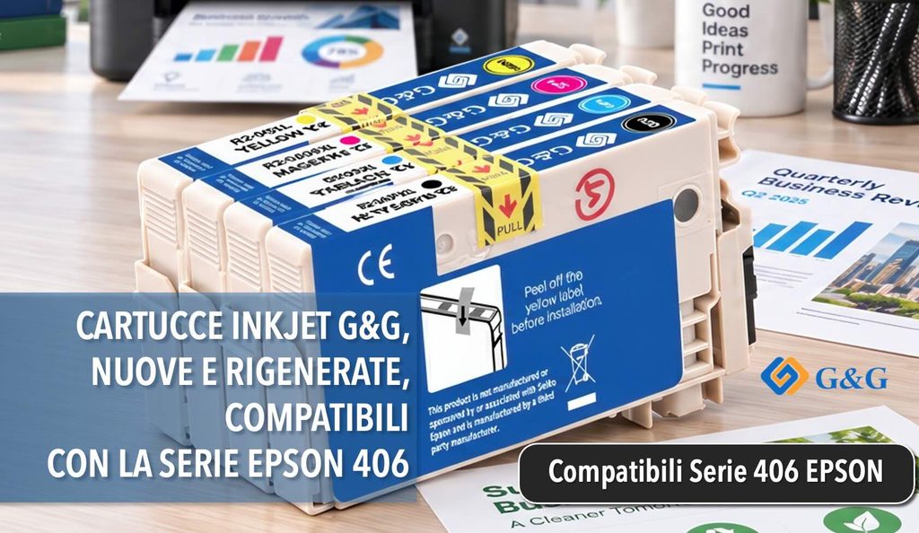 Cartucce d'inchiostro G&G (nuove e rigenerate) compatibili con la serie Epson 406